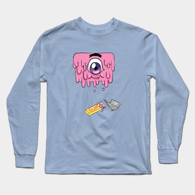 bubble gum monster Long Sleeve T-Shirt by Thearchian